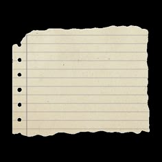 a piece of lined paper with holes in the middle on a white background stock photo