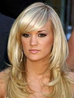 Celebrity Long Hair Styles Carrie Underwood Celebrity Long Hair, Champagne Blond, Bob Color, Shaggy Haircut, Carrie Underwood Hair, Haircut Bob, Haircuts Long, Beige Blond, Haircuts Blonde