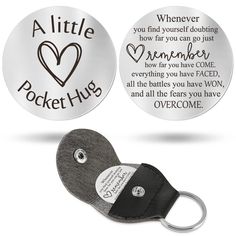 PRICES MAY VARY. Delicate combination: you will receive 1 piece of stainless steel pocket hug token and a piece of PU leather keychain, the package also comes with 1 bag for you to store them well and package them as gifts Trustworthy materials: a little pocket hug token is made of stainless steel, sturdy and not easy to rust, fade or tarnish; The guitar picks holder keychain is mainly made of PU leather, soft and lightweight, suitable for long-term use Meaningful design: the stainless steel tok Guitar Pick Case, Pick Holder, Pocket Hug, Distance Relationship, Guitar Picks, Craft Accessories, Long Distance Relationship, Leather Keychain, Long Distance