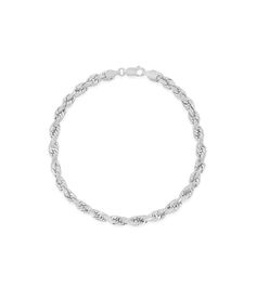 Solid 10k White Gold Rope Chain Bracelet - 14K  - Olive & Chain Fine Jewelry Gold Rope Chains, White Gold Bracelet, Chain Design, Fine Jewelry Bracelets, Chain Anklet, Anklet Bracelet, Timeless Accessories, Bracelets And Charms, Rope Chain