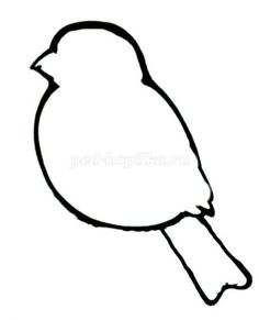 a drawing of a bird sitting on top of a piece of paper with the outline drawn