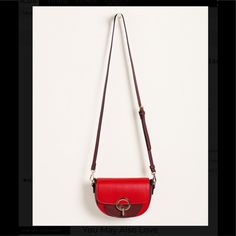 Never Used Chico’s Mini Two-Tone Crossbody Bag With Gold Hardware. 8.5” Wide, 2”Deep, 6”Tall And 21 “ Drop From Shoulder Red Saddle Bag With Gold-tone Hardware, Chic Red Saddle Bag With Detachable Strap, Trendy Red Shoulder Bag With Cell Phone Pocket, Chic Red Saddle Bag With Adjustable Strap, Chic Red Saddle Shoulder Bag, Red Crossbody Saddle Bag With Detachable Strap, Red Satchel Saddle Bag With Adjustable Strap, Red Saddle Satchel Bag With Adjustable Strap, Red Saddle Shoulder Bag With Removable Pouch