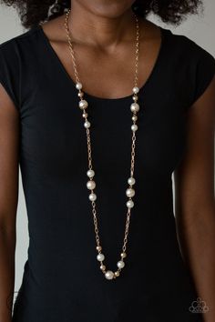 Capped in ornate gold frames, a collection of bubbly white pearls and glistening gold beads trickle along sections of shiny gold chain across the chest for a timeless sophistication. Features an adjustable clasp closure. Sold as one individual necklace. Includes one pair of matching earrings. Luxury Faceted Beads Necklace For Evening, Luxury Gold Beaded Necklace For Formal Occasions, Gold Pearl Chain Jewelry For Party, Party Gold Jewelry With Pearl Chain, Adjustable Gold Metal Pearl Necklace, Gold Pearl Charm Necklace, Gold Necklaces With Pearl Charm For Party, Gold-tone Pearl Drop Jewelry For Party, Gold Pearl Jewelry With Beaded Chain