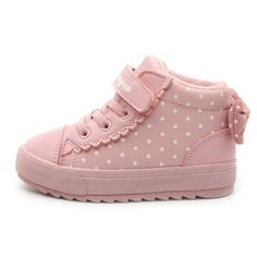 • Upper Material: Polyurethane• Season: Winter• Feature: Anti-Slippery• Feature: Breathable• Fashion Element: Shallow• Outsole Material: Rubber• Heel Type: Flat• Insole Material: Latex• Fit: Fits true to size, take your normal size• Closure Type: Hook & Loop• Pattern Type: Polka Dot• Lining Material: Cotton Fabric• Winter Sneakers With White Sole And Round Toe, Winter Slip-resistant Sneakers With Round Toe, Breathable Winter High-top Sneakers With Round Toe, Non-slip Synthetic High-top Sneakers, Winter Low-top Slip-resistant Sneakers, Synthetic High-top Sneakers With Non-slip Sole, Slip-resistant High-top Sneakers With Round Toe, Pink Scratch-resistant High-top Sneakers, Pink High-top Scratch-resistant Sneakers