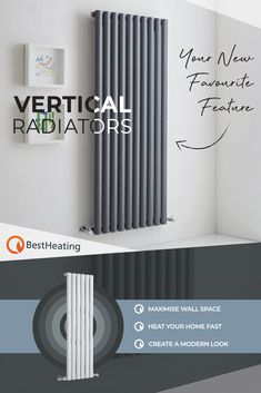 the vertical radiator is shown in this advertisement