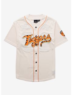 Disney Winnie the Pooh Tiggers Baseball Jersey - BoxLunch Exclusive Disney Baseball Jersey, The Hundred Acre Wood, Disney Fits, Step On A Lego, Hawaiian Shirt Women, Custom Baseball Jersey, Xmas List, Baseball Jersey Shirt, Baseball Gifts