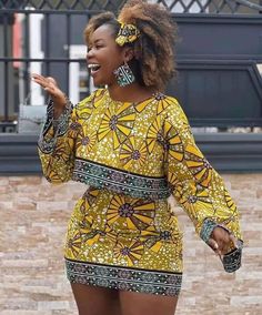 Short Skirt And Crop Top, Different Clothing Styles, Nigerian Ankara, Kitenge Fashion, Ankara Dress Designs