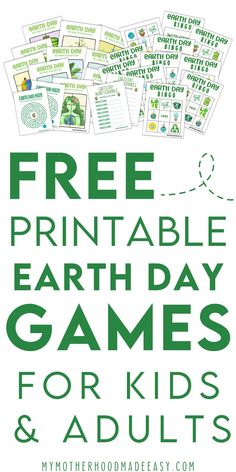 the free printable earth day games for kids and adults are great to play with