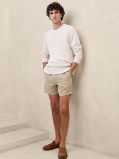 Lino 5" Linen Short | Banana Republic Summer Fits Men, Mens Linen Outfits, Boyfriend Outfit, Guy Fits, Spring Outfits Men, Smen, Usa Outfit