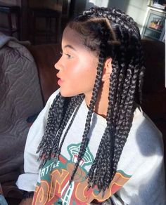 Long Box Braids, Afro Textured Hair, Box Braids Styling, Girls Hairstyles Braids