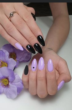 Black And Purple Nails, Punk Nails, Purple Nail, Trendy Nail, Short Acrylic Nails Designs, Fire Nails, Pretty Acrylic Nails, Dope Nails, Short Acrylic Nails