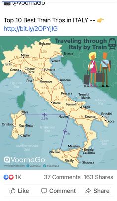 an image of a map with the words italy and two people standing in front of it