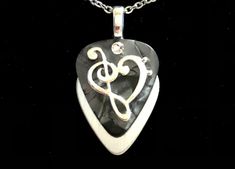 Nickel-free Music-themed Jewelry For Concerts, Valentine's Day Metal Jewelry For Concert, Silver Heart-shaped Music-themed Jewelry, Music-themed Silver Heart Jewelry, Music Note Heart, Lightning Bolt Earrings, Silver Heart Pendant, Music Note, Guitar Picks