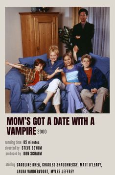 the poster for mom's got a date with a vampire 2000, featuring five children sitting on a couch