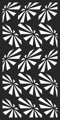 an abstract black and white pattern with many small triangles in the center, on a dark background