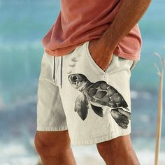 Category:WE-Pants; Season:Summer,All Seasons; Fabric:Polyester; Gender:Men's; Style:Vacation,Holiday,Hawaiian,Resort Style; Elasticity:Micro-elastic; Occasion:Holiday,Beach,Vacation; Fit Type:Relaxed Fit; Function:Lightweight,Breathable,Soft,Comfort; Waistline:Mid Waist; Pattern:Marine Life,Animal,Turtle; Design:Drawstring,Elastic Waist,3D Print,with Mesh lining; Pants Type:Board Shorts,Swim Trunks,Swim Shorts; Fly Type:Drawstring,Elasticity; Front page:FF; Listing Date:01/27/2024; Production mo Oversized Shorts, Mens Shorts Summer, Life Board, Turtle Design, Mens Boardshorts, Beach Pants, Hawaiian Style, Holiday Vacation, Gym Shorts