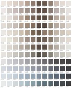 the color scheme for different shades of brown, blue and gray with white text on it