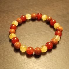 Apollo Beaded Bracelet Made with goldstone, citrine & carnelian to represent the God of the Sun & Light. God Of The Sun, Sun Light, Arm Band, Bracelet Making, Beaded Bracelet, Citrine, Selling On Etsy, Sell On Etsy, Jewelry Bracelets