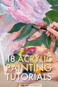 Our list of the 18 best acrylic painting tutorials, so you can learn how to paint with this exciting medium from scratch. Find all the tools you'll need, some basic techniques and learn about the properties of acrylic paint, so you can master your medium. #acrylicpaintingtutorials #acrylicpainting #acrylicpaint #acrylicart #acrylicpainter #acrylicpaintingtutorial #arttutorials #paintingtutorials #acrylicpaintingbeginners #acrylicpaintingsupplies #acrylicpaintingideas #acrylicpainter #art What To Paint Acrylic, Painting Over Acrylic Painting, Acrylic Paint Watercolor Effect, How To Add Dimension To Acrylic Painting, How To Start Acrylic Painting, Ideas To Paint On Canvas Inspiration, Acrylic Art Techniques, How To Draw Acrylic, Best Acrylic Painting