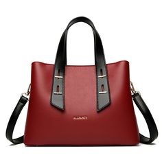 Color: Red Fall Faux Leather Hobo Bag, Trendy Red Satchel, Burgundy Satchel With Large Capacity For Fall, Elegant Red Faux Leather Shoulder Bag, Fall Burgundy Satchel With Large Capacity, Burgundy Large Capacity Satchel For Fall, Fall Burgundy Large Capacity Satchel, Trendy Red Top Handle Bucket Bag, Modern Burgundy Bag With Top Carry Handle