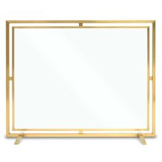 a gold framed mirror on a white background with clippings to the bottom for text