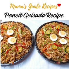 Pancit Guisado Recipe Authentic Pancit Recipe Filipino, Sotanghon Guisado Recipe, Pancit Recipe Filipino, Pancit Guisado, Guisado Recipe, Pancit Recipe, Pancit Canton, Filipino Cuisine, Chicken And Shrimp