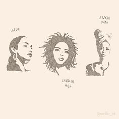 Eryka Badu Tattoo, Erykah Badu And Lauryn Hill, Daniel Caesar Tattoo Ideas, Sade Adu Tattoo, Lauryn Hill Tattoo Ideas, Erykah Badu Art, Tyler The Creator Tattoos Ideas, Erykah Badu Tattoo, Erykah Badu Wallpaper