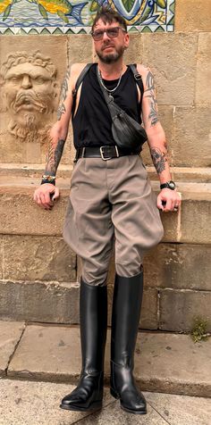 Boots Men Outfit, Mens Riding Boots, Inked Men, Black Boots Tall, Military Uniform, Tall Boots, Riding Boots, Black Boots