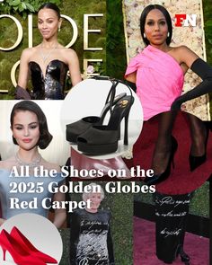 all the shoes on the red carpet at the 2012 golden globe awards are from left to right