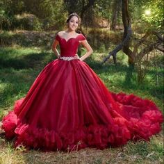 Top Seller for Red Quinceanera Dresses Ball Gown Princess Masquerade Prom Sweet 16 15 Dress, Womens Dresses Masquerade Costume Ideas, Christmas Dress For Teens, Ball Gowns For Teens, Organza Sleeves Style, Red Ball Gowns, Ball Gown Princess, Masquerade Prom, Red Quinceanera Dresses, Quinceanera Dresses Pink