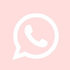 a pink background with a white text bubble in the center that says whatsapp