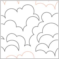 an image of a pattern with the shape of clouds in red and white, as well as