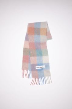 Scarf Women Winter, Plaid Shawl, Wash Label, Color Block Scarf, Light Blue Green, Mode Inspiration