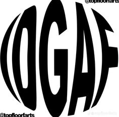 an image of the word gaf in black and white