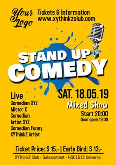 the stand up comedy show poster