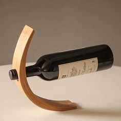 Modern Home Creative Decoration Wine Shelf - Trendha Wood Wine Bottle Holder, Wooden Wine Holder, Wine Bottle Stand, Hanging Wine Rack, Living Room Ornaments, Wine Shelves, Wine Bottle Rack, Bottle Display, Wine Bottle Holder