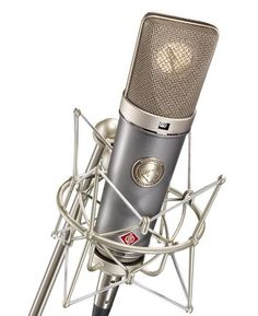 an old fashioned microphone on a white background