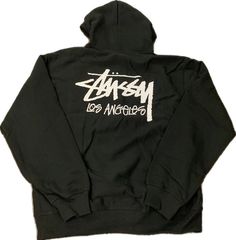 Stussy 100% Authentic Hoodies Longsleeve hooded sweatshirt PRODUCT DETAILS- Screenprinted graphics- Flat woven drawcord- Woven eyelets- Kangaroo pocket- Ribbed cuffs and hem Cotton Drawstring Hooded Jacket For Streetwear, Black Hooded Sweats With Drawstring Hood, Logo Print Sweats For Streetwear In Winter, Cotton Drawstring Sweats For Streetwear, Cotton Sweats With Drawstring For Streetwear, Black Drawstring Hoodie For Streetwear, Casual Drawstring Hoodie For Streetwear, Casual Hooded Hoodie With Logo Print, Black Hoodie With Drawstring For Streetwear