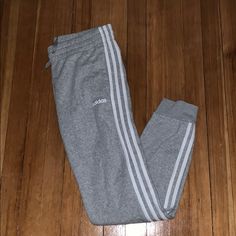 Adidas Gray And White Sweatpants Never Worn Super Soft White Sweatpants, Grey Adidas, Grey Pants, Striped Pants, Track Pants, Adidas Women, Grey And White, Pant Jumpsuit, Sweatpants