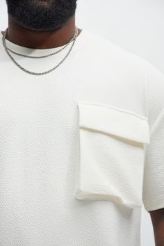 Available In Cream. Crew Neck Short Sleeve Chest Pocket Pair With "Lewis Relaxed Shorts" 69% Polyester 28% Cotton 3% Spandex Imported | Mens Lewis Tee Shirt in Cream size Small by Fashion Nova Boxy Tee, New Shop, Mens Tees, Chest Pocket, Everyday Essentials Products, Fashion Nova, Tee Shirt, Tee Shirts, Crew Neck