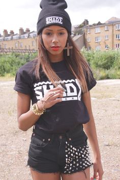 Swag Hairstyles, Girl's Swag, Black Stud, Swag Outfits For Girls, Urban Street Style