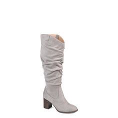 Journee Collection-Aneil Boot Meet your new staple for the whole cool weather season: the Aneil boot from Journee Collection! Featuring a slouchy design and subtle western styling, this knee high will pair perfectly with a sweater dress and your favorite scarf. Click here for Boot Measuring Guide. Casual Heeled Boots With Medium Width For Winter, Casual Wide Calf Boots For Winter, Casual Wide Calf Winter Boots, Casual Boots For Spring Workwear, Casual Mid-calf Boots For Spring Workwear, Casual Mid-calf Boots For Winter Workwear, Casual Mid-calf Boots For Fall, Casual Heeled Boots With Stacked Heel For Work, Casual Wide Calf Mid-calf Boots For Fall