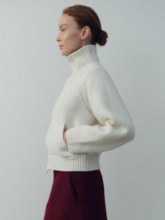 Composition : wool 75% nylon 25%Country of Origin : KOREA Knit Top, Zip Ups, Knitwear, Wool, Knitting, The Originals, Clothes For Women, Clothes