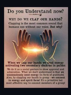 WHY DO WE CLAP OUR HANDS  PRINT ON DEMAND Study Guide DIGITAL DOWNLOAD PRINT ON DEMAND PRINTABLE Printable sizes are  8"x10" 11"x17" 16x20 18"x24" Chakra Health, Spiritual Psychology, Spiritual Awakening Signs, Healing Spirituality, Energy Healing Reiki, Energy Healing Spirituality, Awakening Quotes, Healing Frequencies