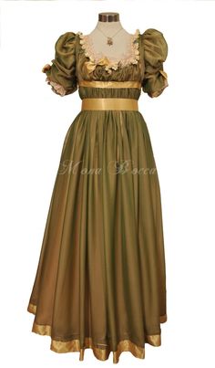 Regency Edwardian Evening Dress Handmade in England La Belle | Etsy Evening Dress Plus Size, Jadore Fashion, Beautiful Evening Dresses, Regency Fashion, Old Fashion Dresses, Edwardian Dress, Evening Dresses Plus Size, Dress Handmade, Historical Dresses