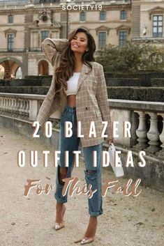 Blazer Outfits 2023 Fall, Brunch Autumn Outfit, Fashion Ideas For Women In 20s, Fall Outfits Ideas 2023, Womens Outfits With Blazers, Fall Blazers For Women, Fall Outfit With Blazer, Fall Outfit Blazer, Fall Outfits With Blazers For Women