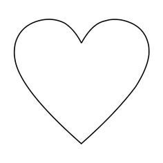 a black and white outline of a heart