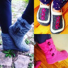 Looking for the perfect Christmas gift? Look no more, these cozy skipper booties are not just the cutest ever but also will keep your feet warm and snuggly 💗 Cozy Knitted Booties With Round Toe, Hand-knitted Round Toe Winter Slippers, Hand Knitted Round Toe Winter Slippers, Hand Knitted Round Toe Slippers For Winter, Cozy Handmade Winter Slippers, Cozy Crochet Slippers For Winter, Casual Crochet Winter Slippers, Casual Crochet Slippers For Winter, Winter Crochet Slippers With Round Toe