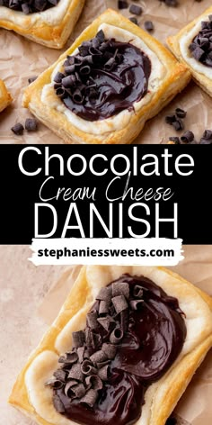 chocolate cream cheese danish is an easy dessert recipe