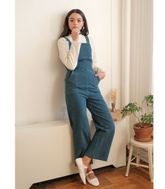 Washed Indigo Brenda Jumpsuit – Loup Denim Jumpsuit Outfit, Long Skirt Fashion, Jumpsuit Outfit, Current Styles, Long Jumpsuits, Work Wardrobe, Metal Zipper, Denim Jumpsuit, Denim Outfit